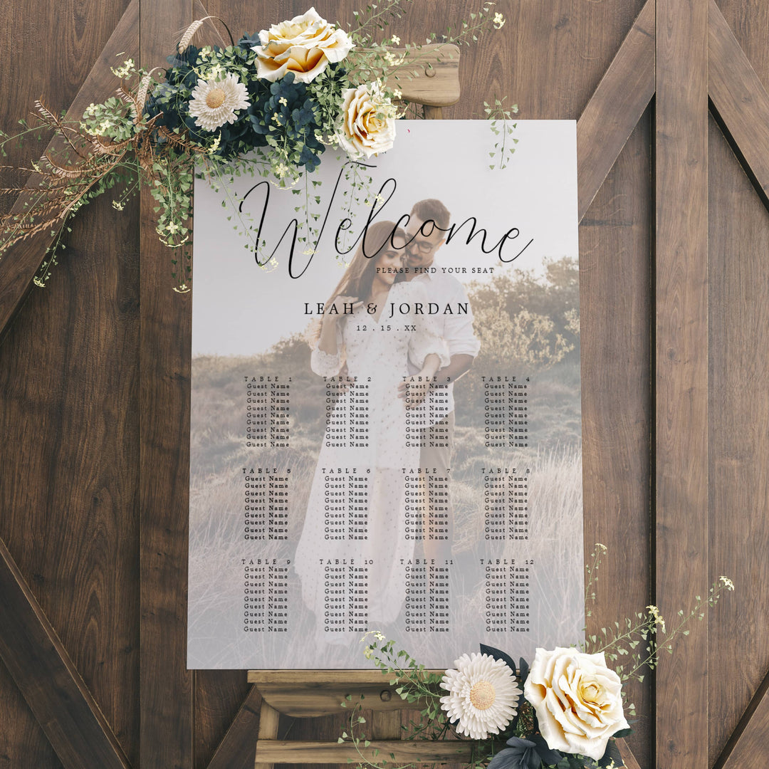 RUSTIC CHIC Wedding Seating Chart