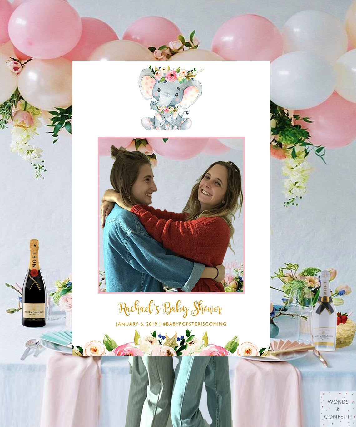 AIBAOBAO Lot De 30 Photobooth Baby Shower Garçon Fille Photo Booth Props, Gender Reveal Party Accessoires Pour Gender Reveal Ou Baby Shower, Enfant Décorations, Baptême Fête De Naissance Decoration