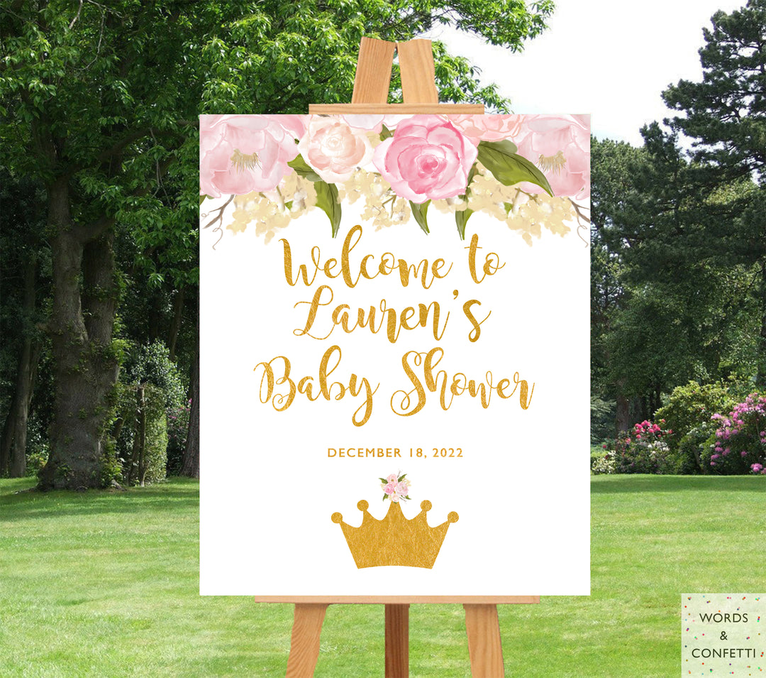 princess-baby-shower-ideas-pink-and-gold-wordsandconfetti