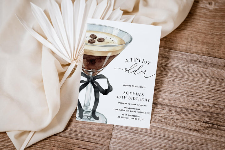 Espresso Martini Birthday Invitation