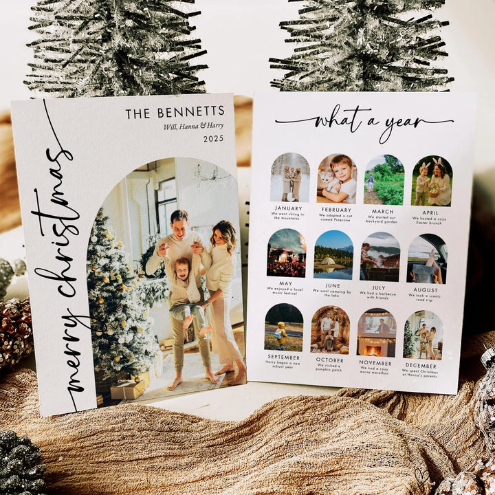 Year in Review Christmas Card Template