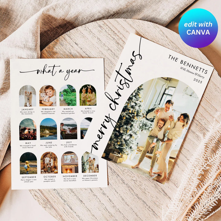 Year in Review Christmas Card Template