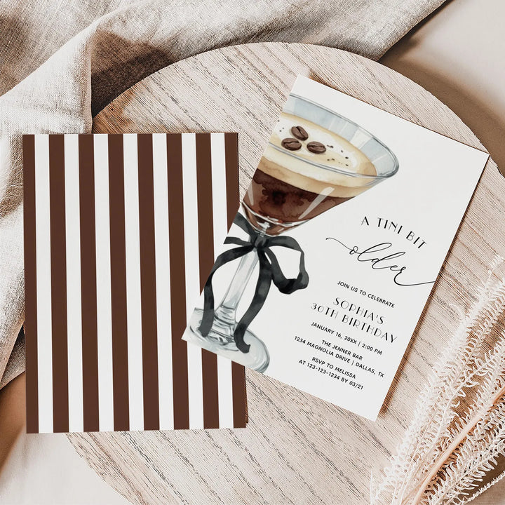 Espresso Martini Birthday Invitation
