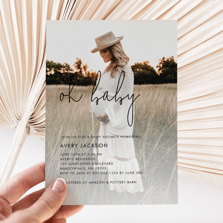 MODERN PHOTO Baby Shower Invitation