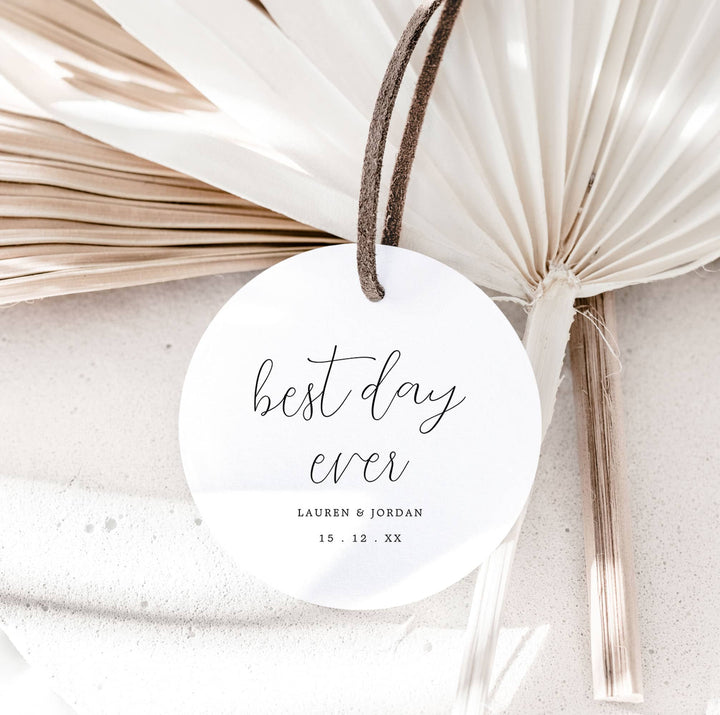 RUSTIC CHIC Best Day Ever Favor Tag