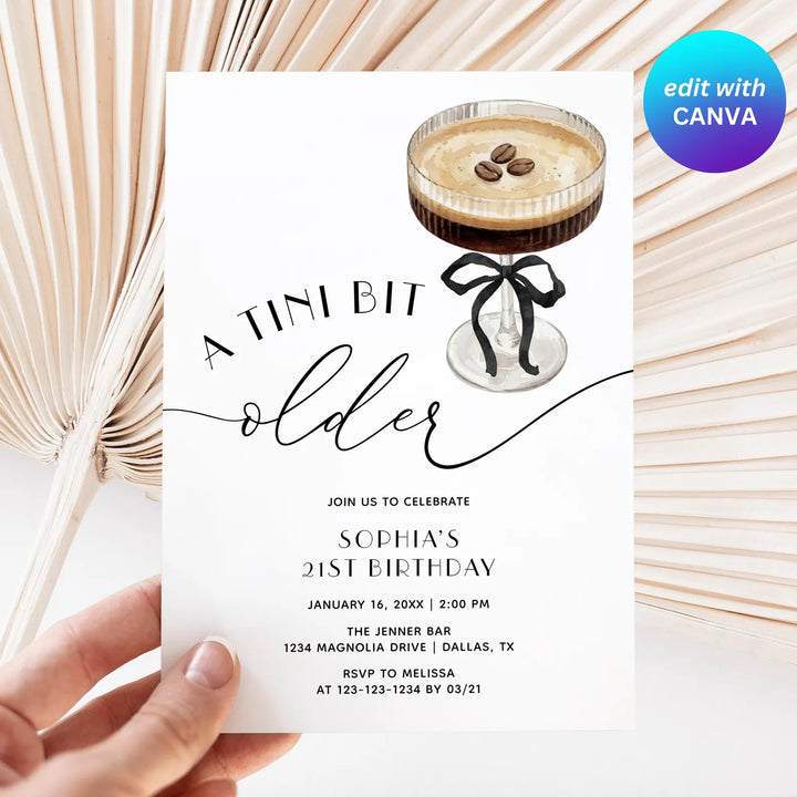 A Tini Bit Older Birthday Invitation
