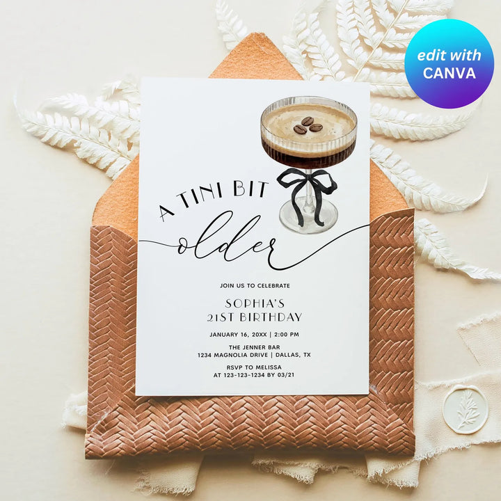 A Tini Bit Older Birthday Invitation