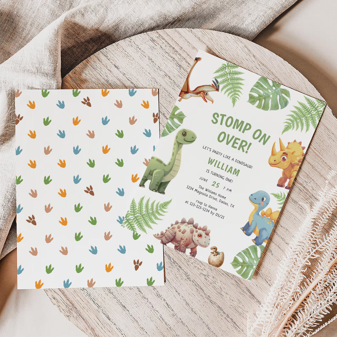 Dinosaur Birthday Invitation