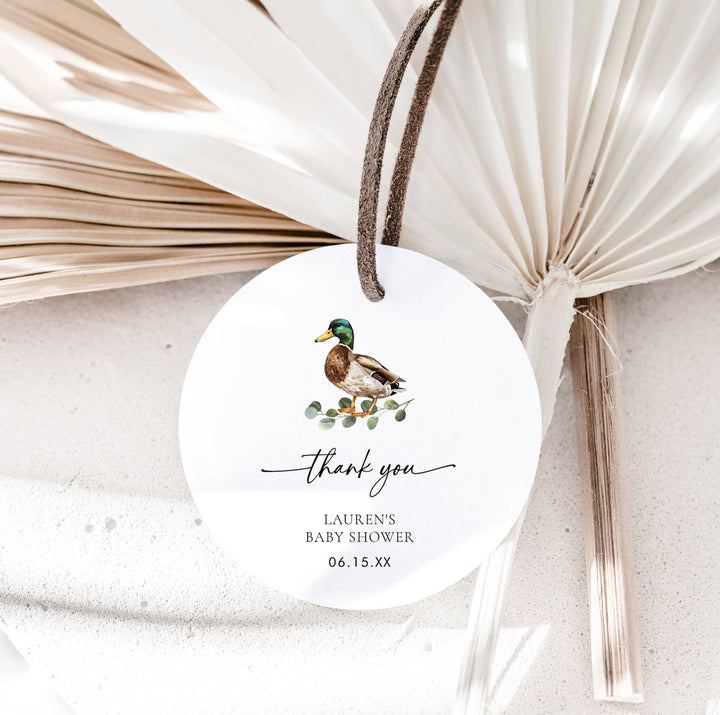 MALLARD DUCK Baby Shower Stickers