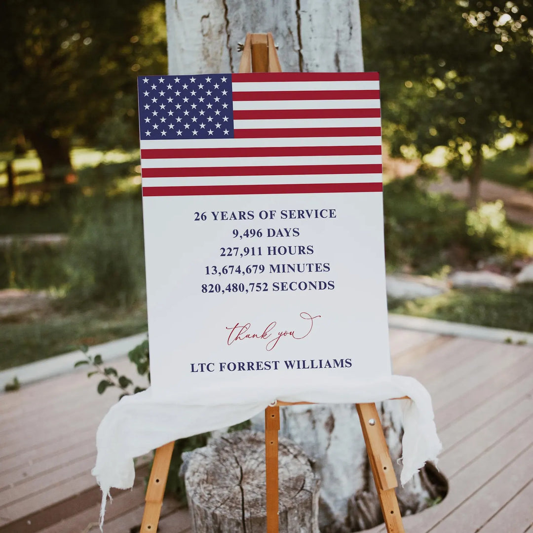 Military Retirement Sign
