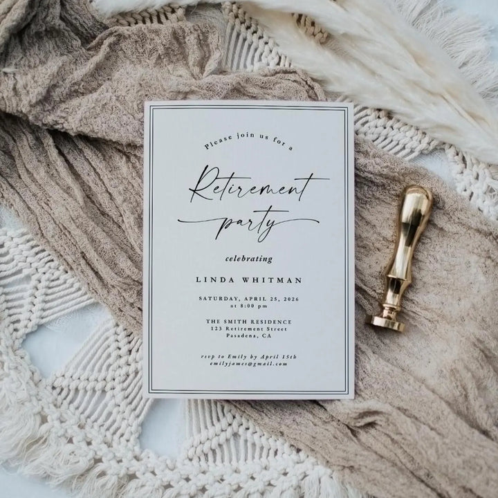 Elegant Retirement Party Invitation