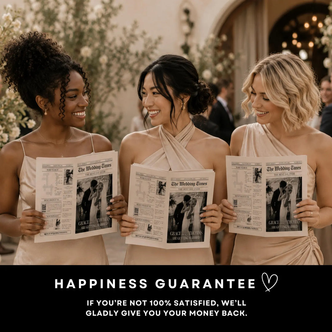 Newspaper Wedding Program Template