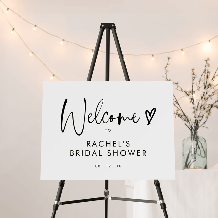 BOHO HEART Bridal Shower Welcome Sign