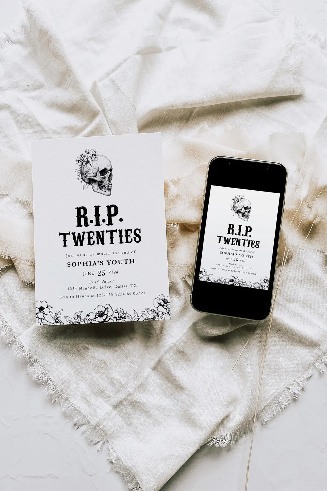 RIP Twenties 30th Birthday Invitation
