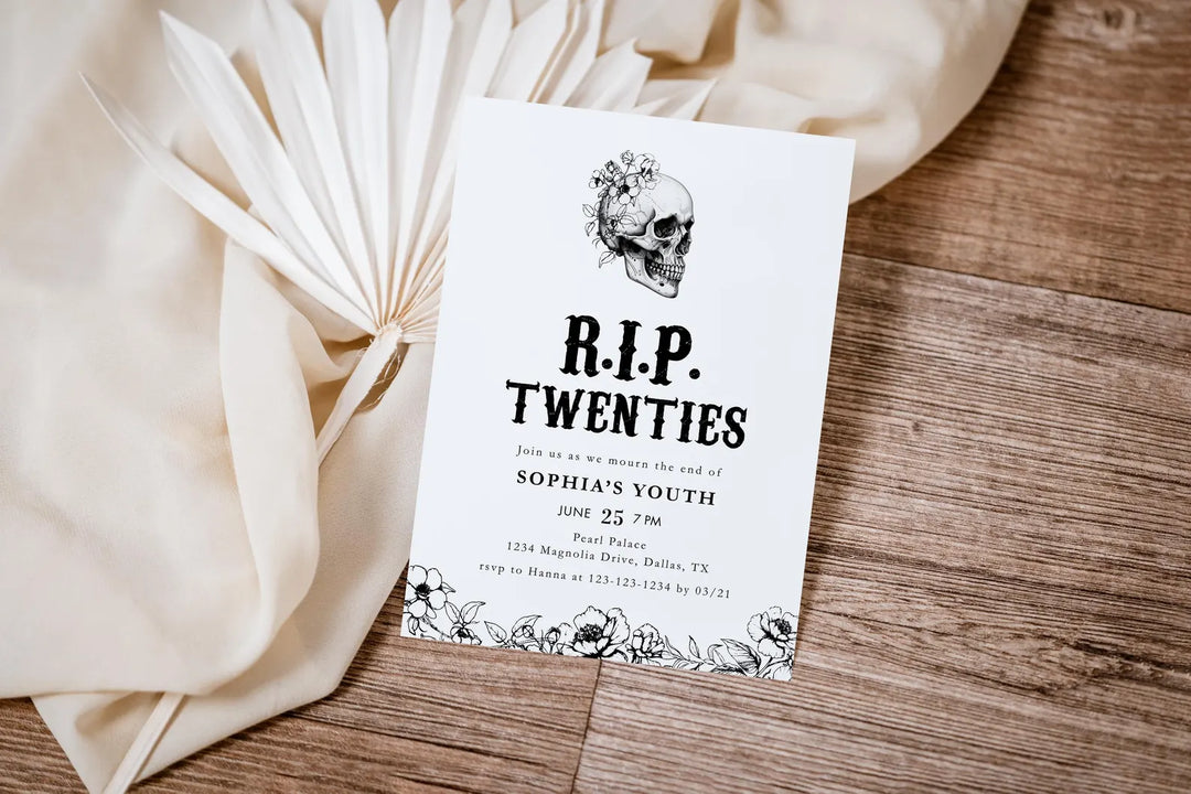 RIP Twenties 30th Birthday Invitation