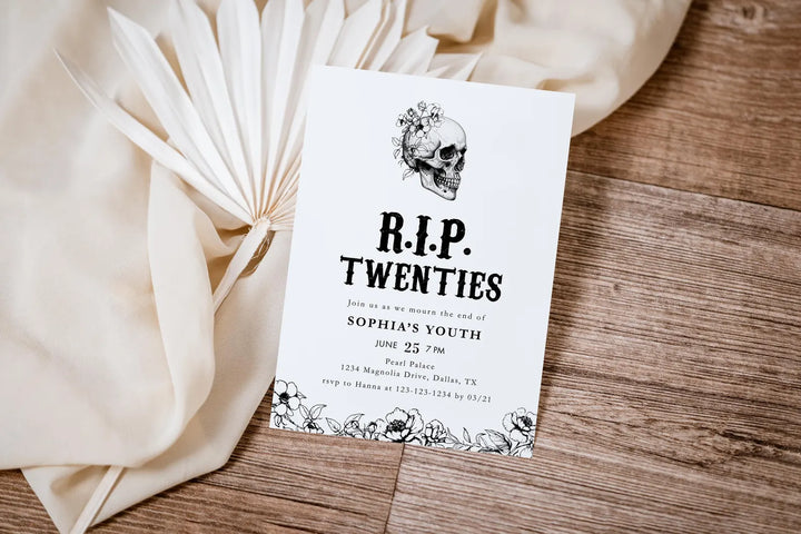 RIP Twenties 30th Birthday Invitation