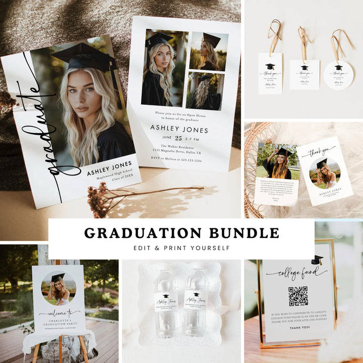 Graduation Party Bundle – Invitations, Games, Decorations &amp; More!