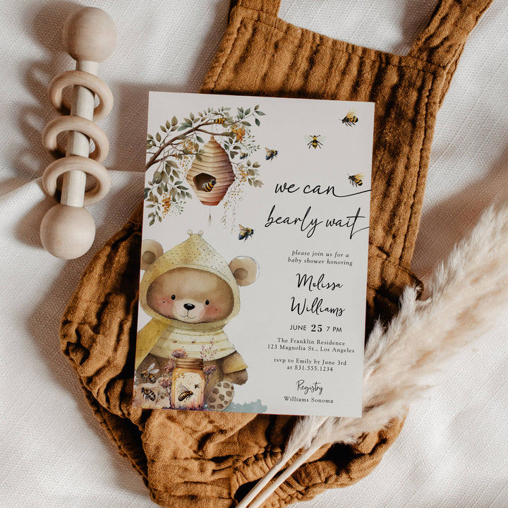 HONEY BEAR Baby Shower Invitation