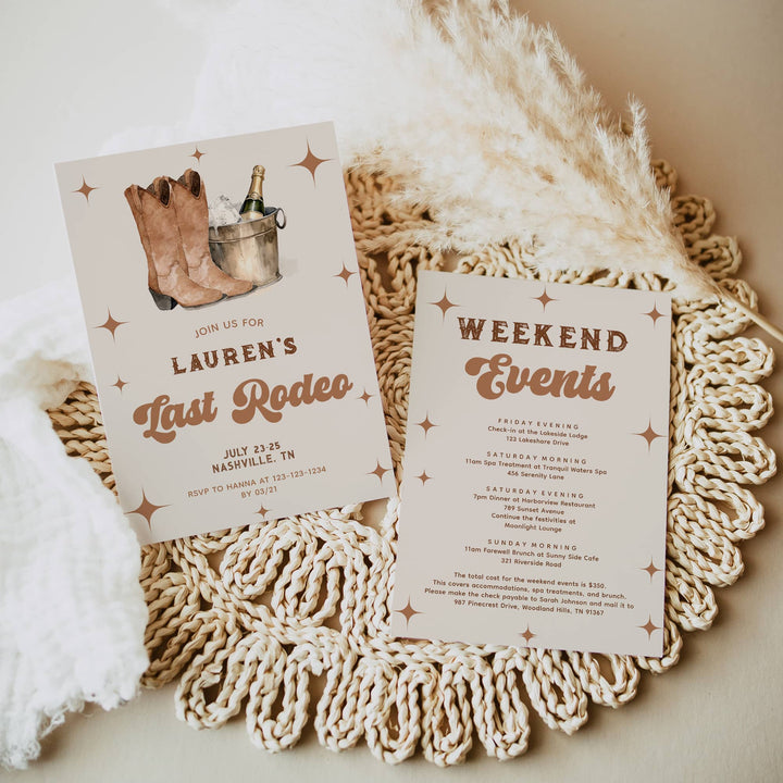 WESTERN Bachelorette Party Invitation