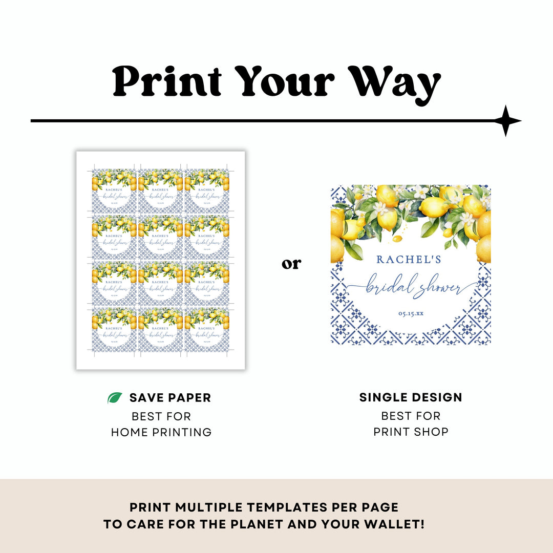 MAIN SQUEEZE Bridal Shower Stickers