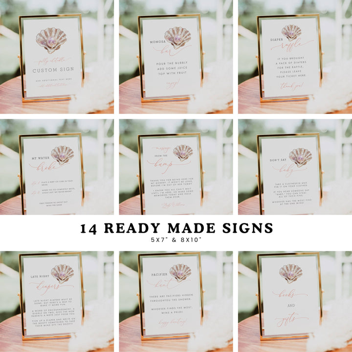 LITTLE PEARL Baby Shower Bundle – Invitations, Games, Decorations & More!