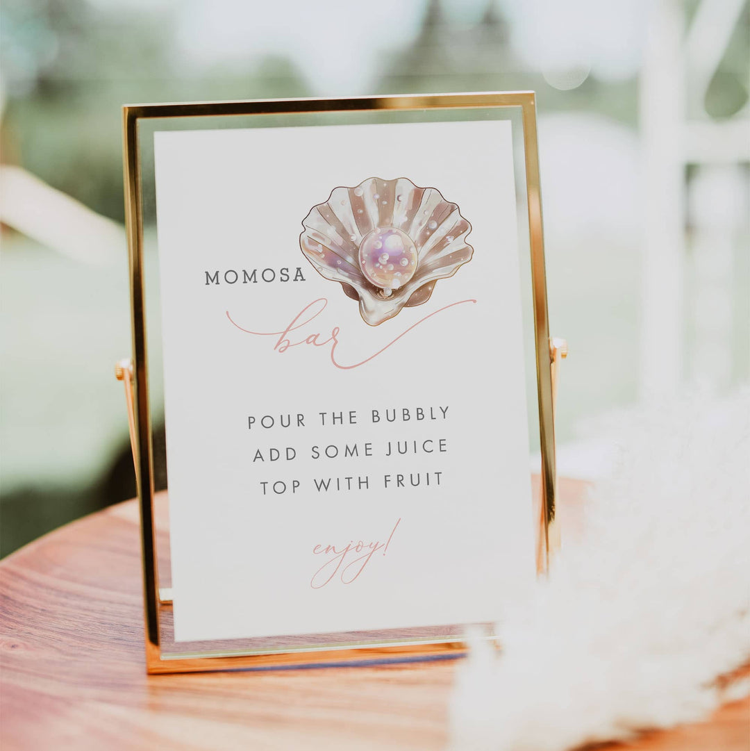 LITTLE PEARL Baby Shower Signs
