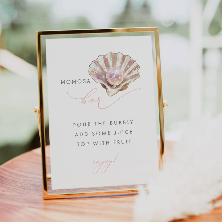 LITTLE PEARL Baby Shower Signs