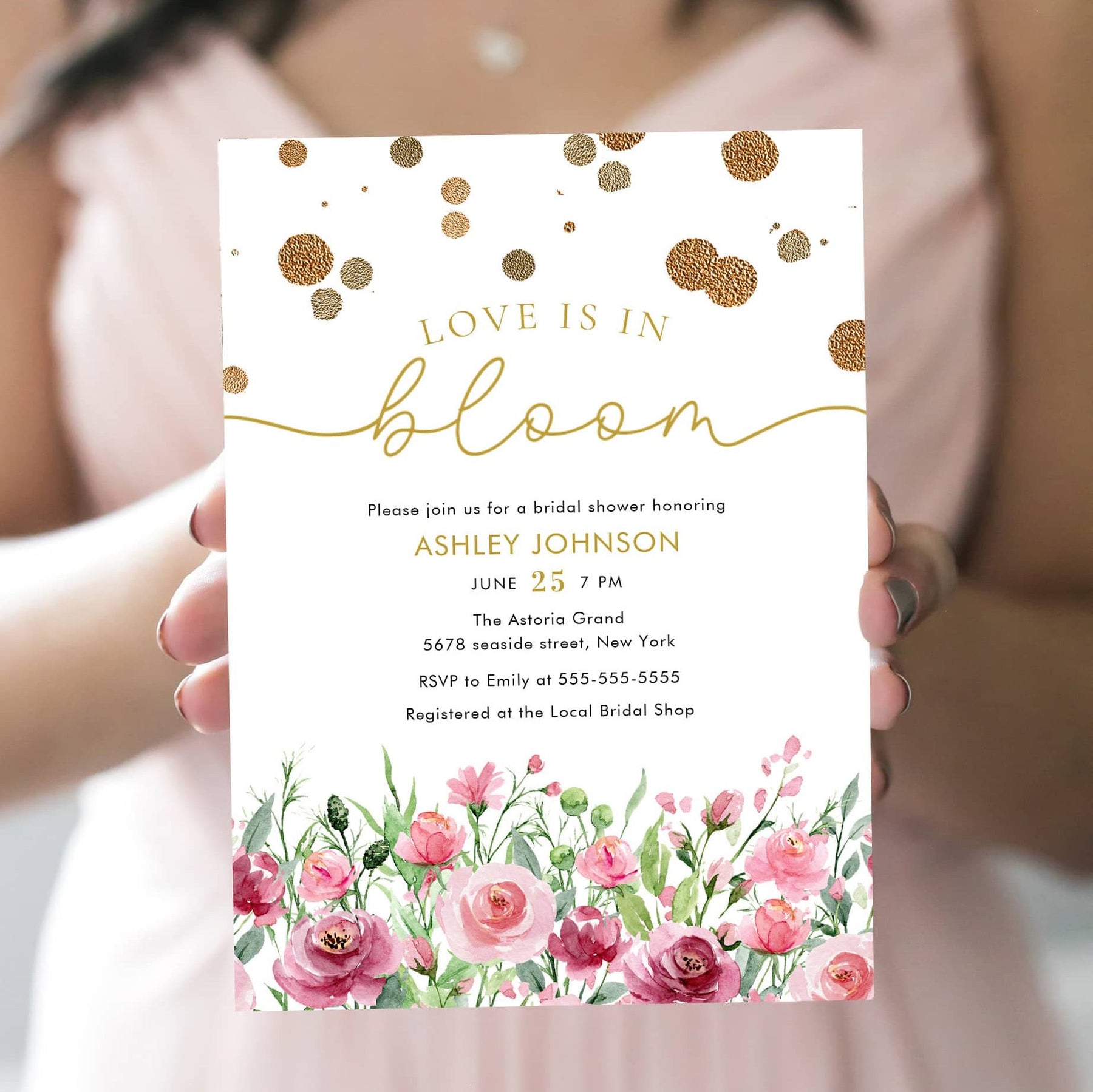 LOVE IS IN BLOOM Bridal Shower Invitation MILKY PAPERIE LOVE IS IN BLOOM Bridal Shower Invitation MILKY PAPERIE