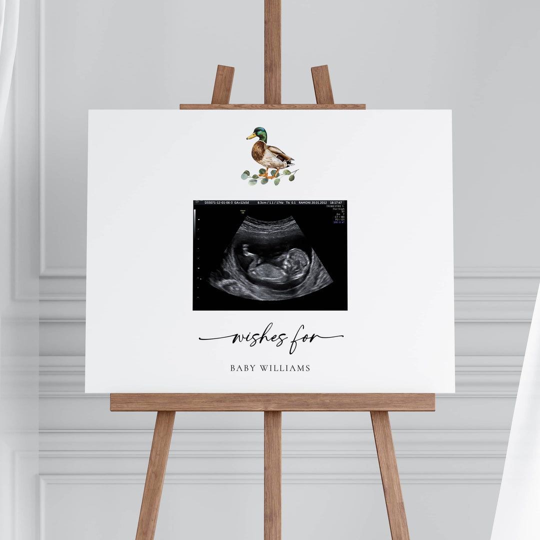 MALLARD DUCK Baby Shower Guest Book Sign