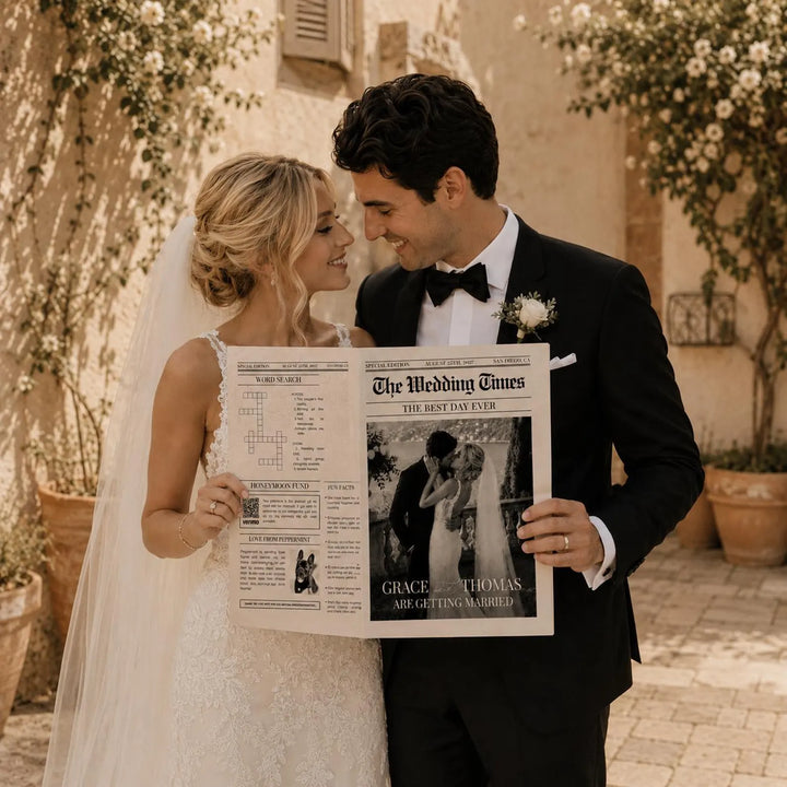 Newspaper Wedding Program Template