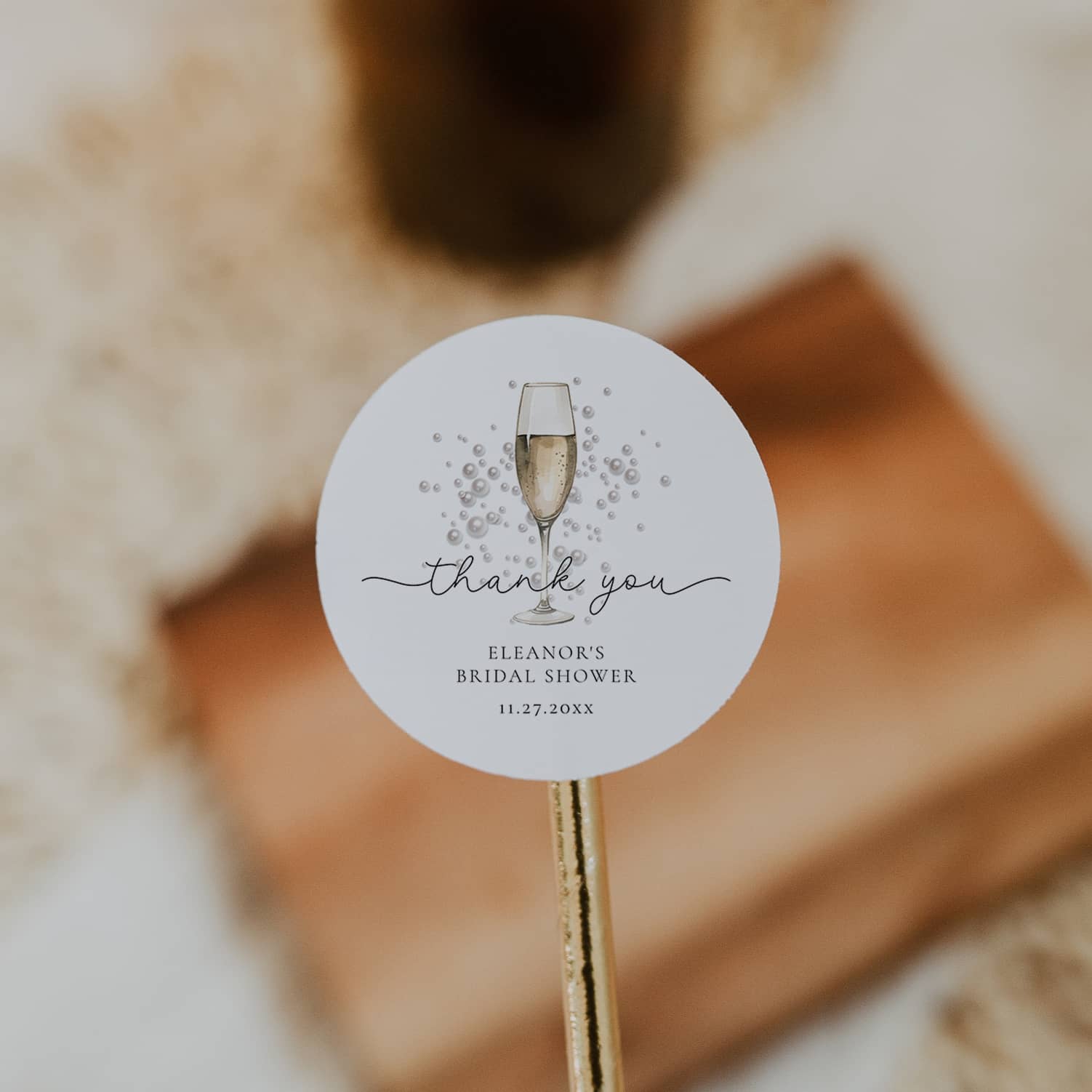 PEARLS & PROSECCO Bridal Shower Stickers – MILKY PAPERIE