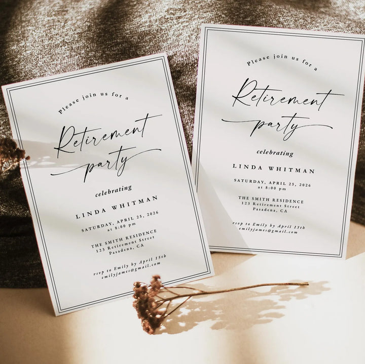 Elegant Retirement Party Invitation