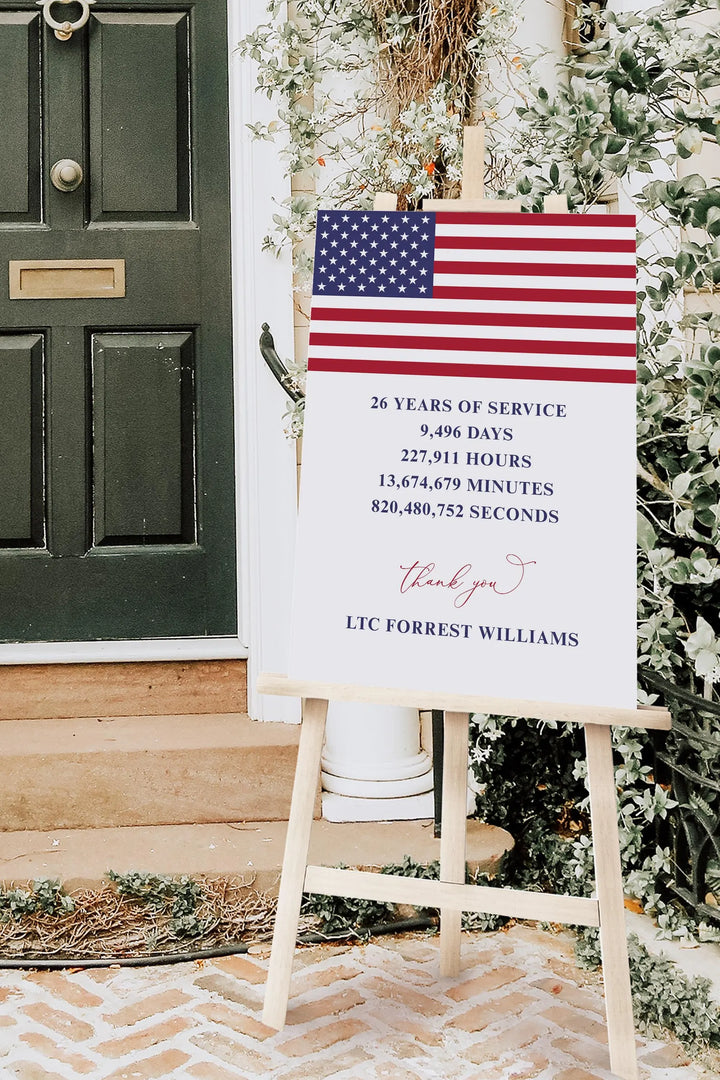 Military Retirement Sign