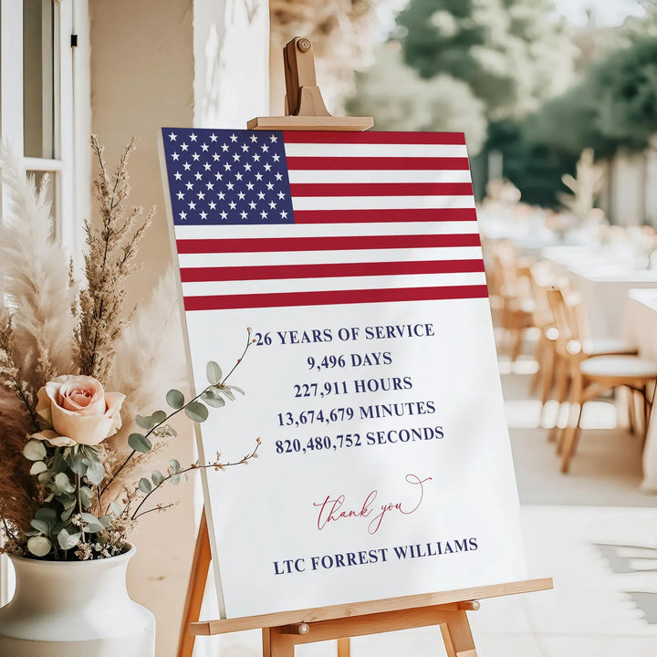 Military Retirement Sign