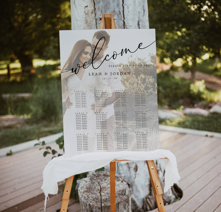 PLAYFUL SCRIPT Wedding Seating Chart