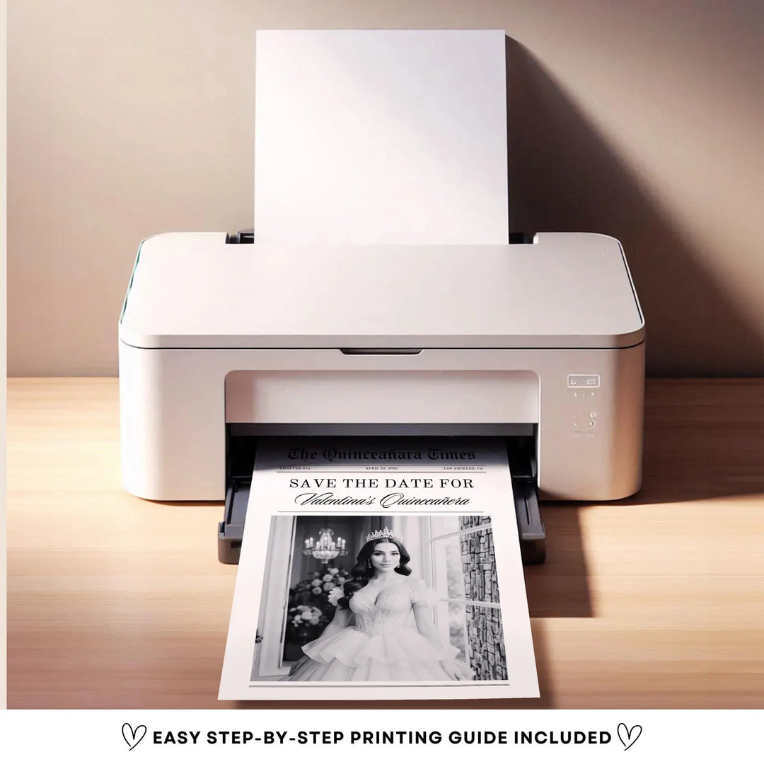 Quinceañera Save the Date Newspaper Template