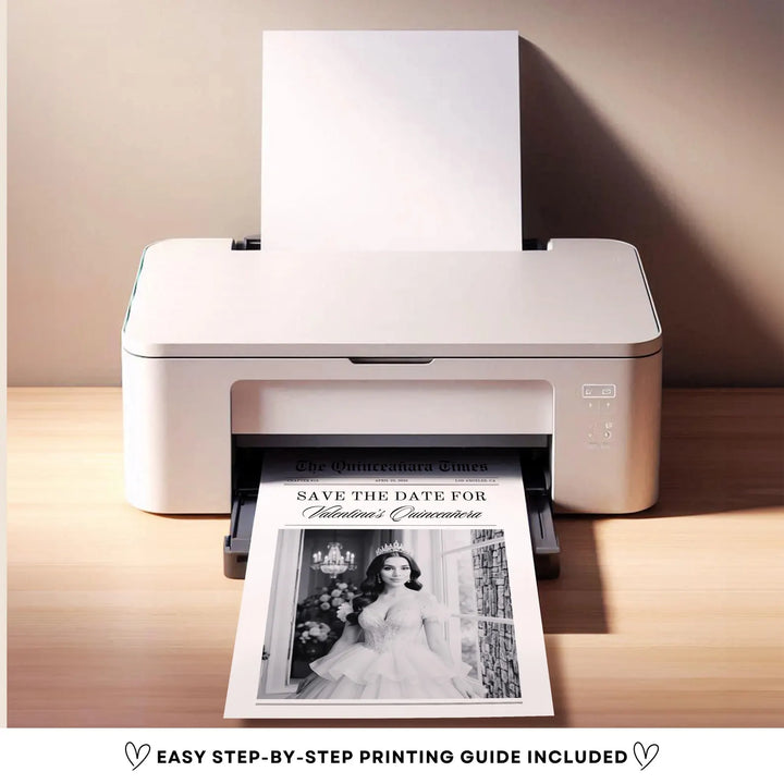 Quinceañera Save the Date Newspaper Template