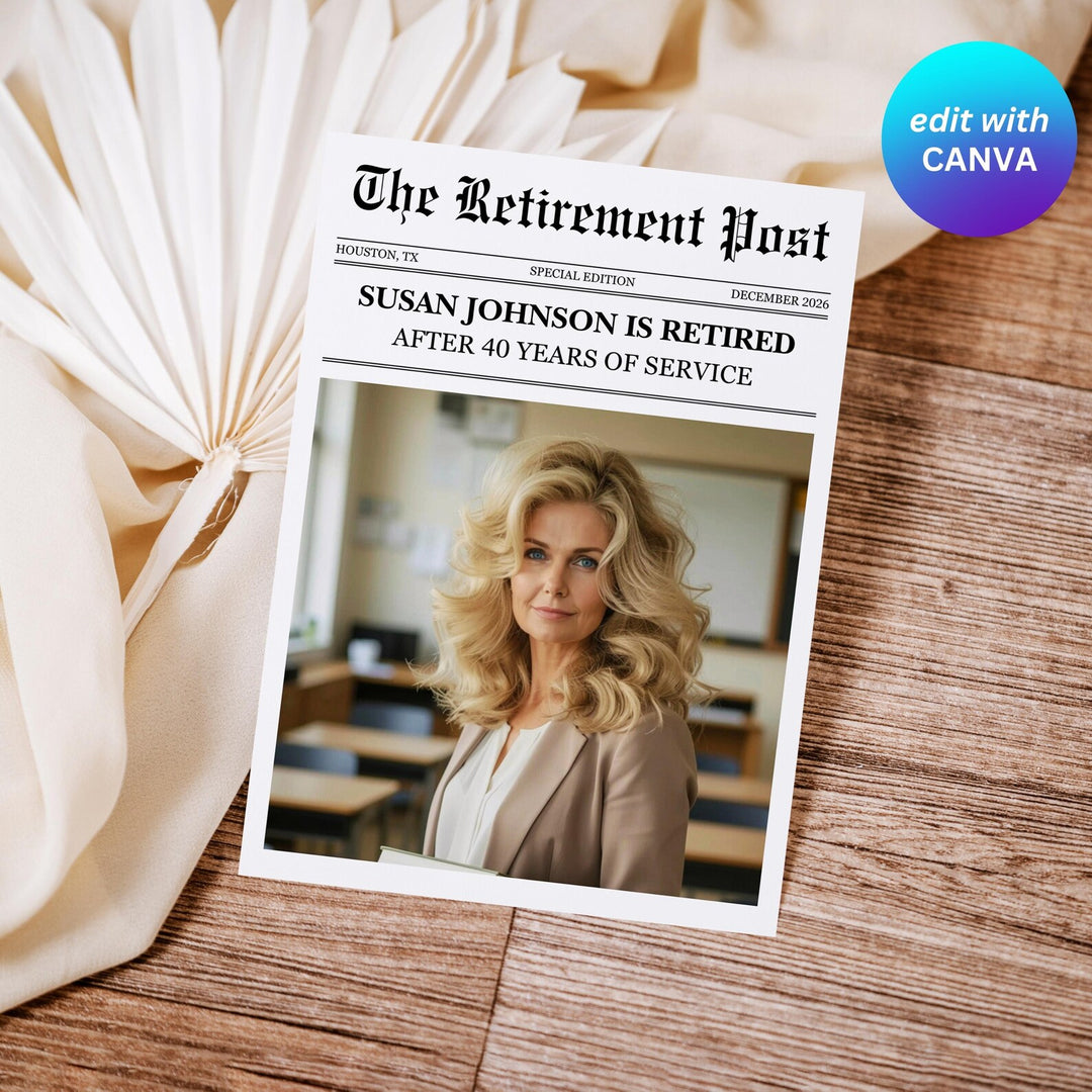 Retirement Newspaper Template