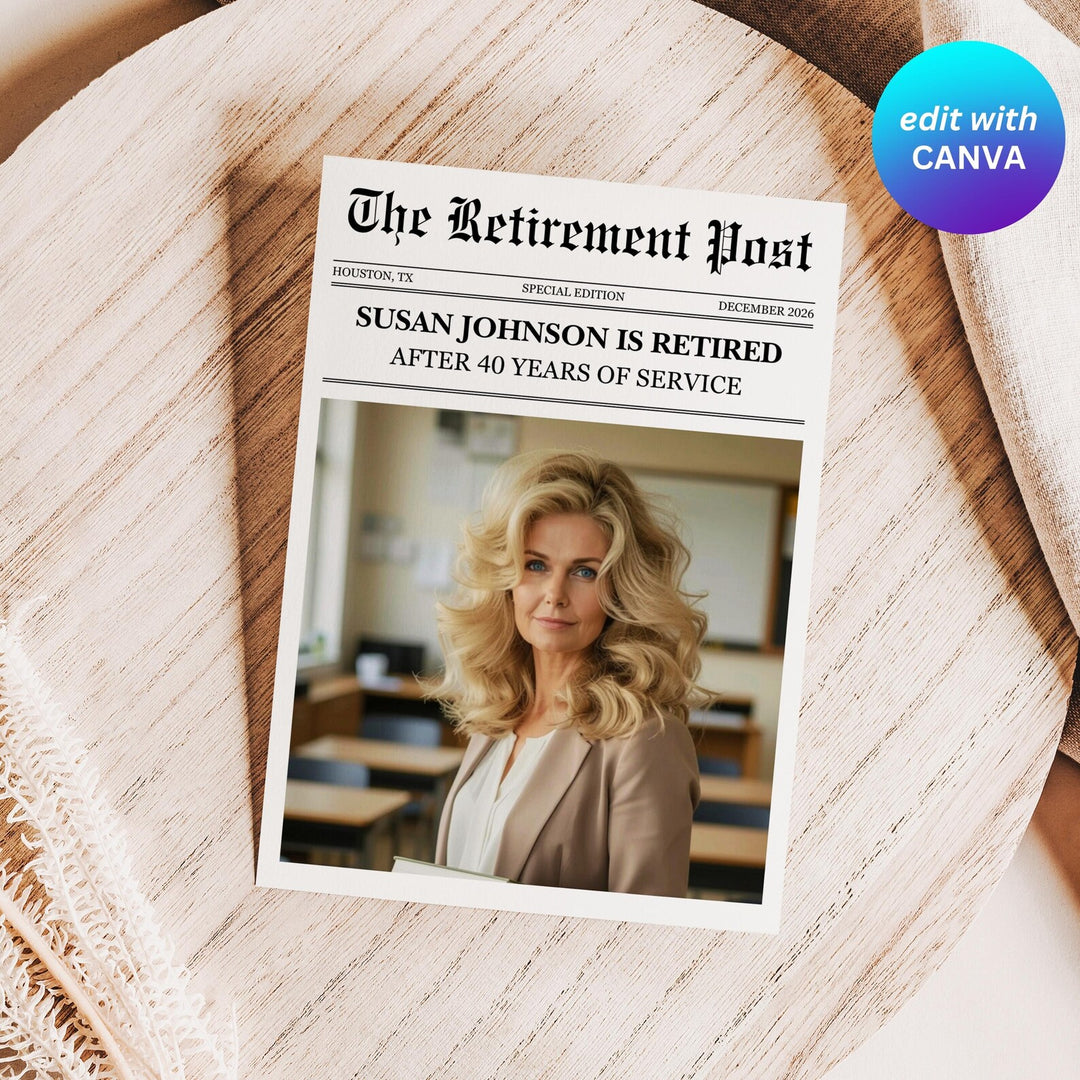 Retirement Newspaper Template