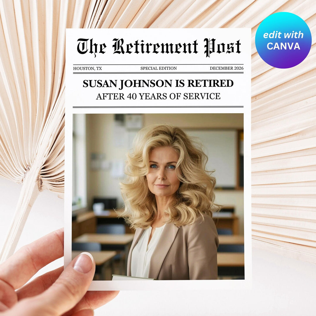 Retirement Newspaper Template