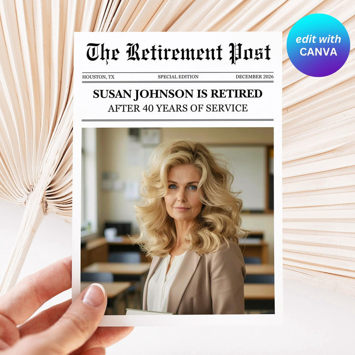 Retirement Newspaper Template