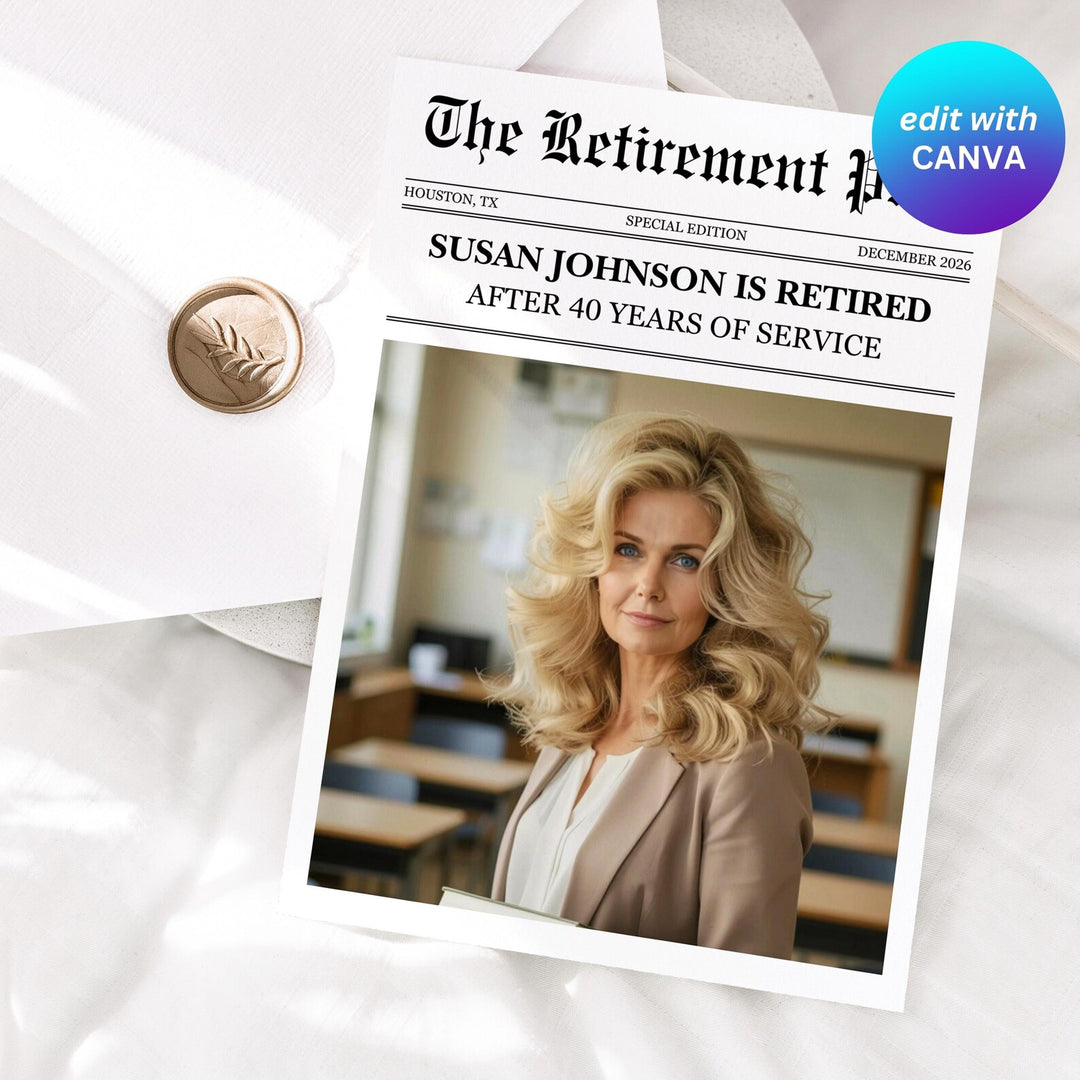 Retirement Newspaper Template
