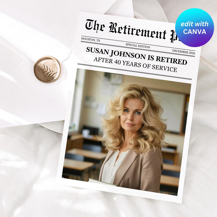 Retirement Newspaper Template
