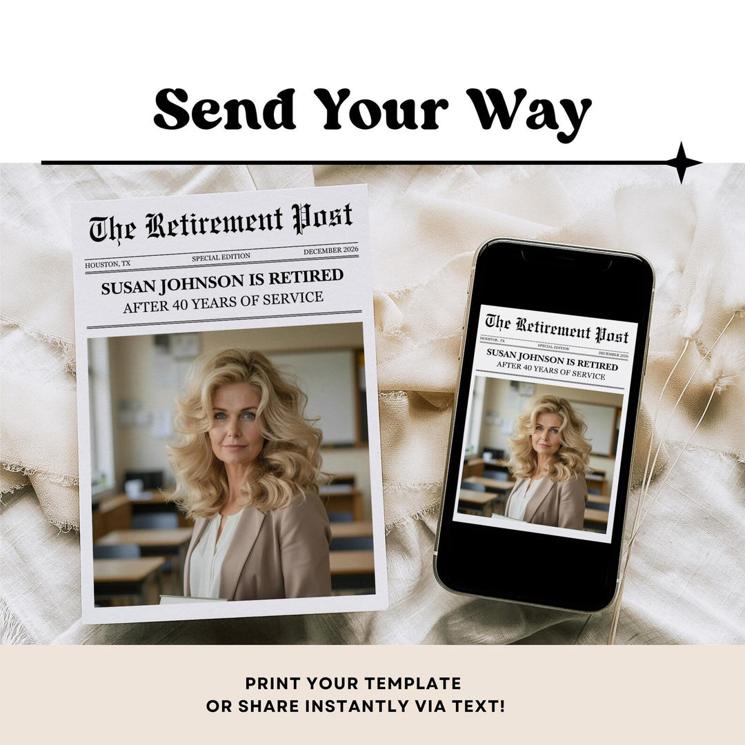 Retirement Newspaper Template