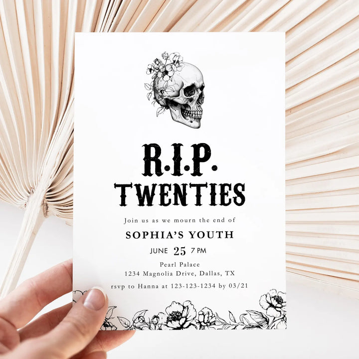 RIP Twenties 30th Birthday Invitation