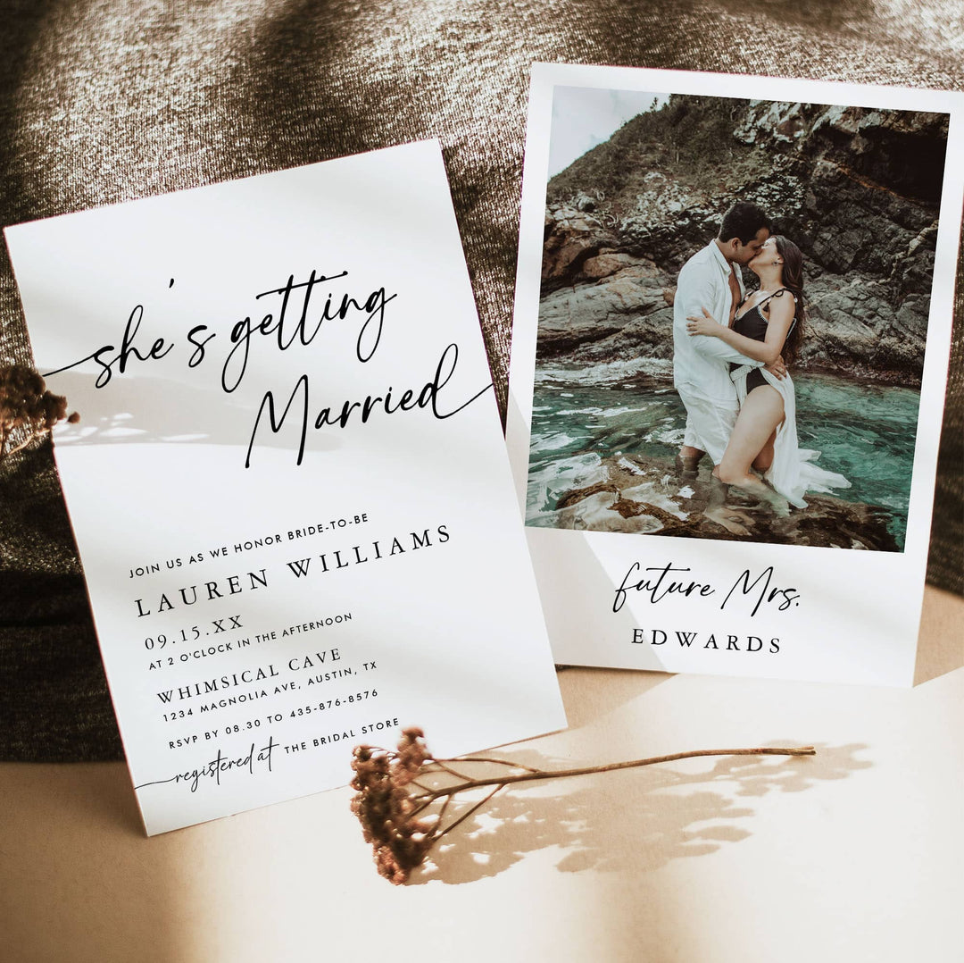 BOHO She's Getting Married Bridal Shower Invitation BOHO She's Getting Married Bridal Shower Invitation