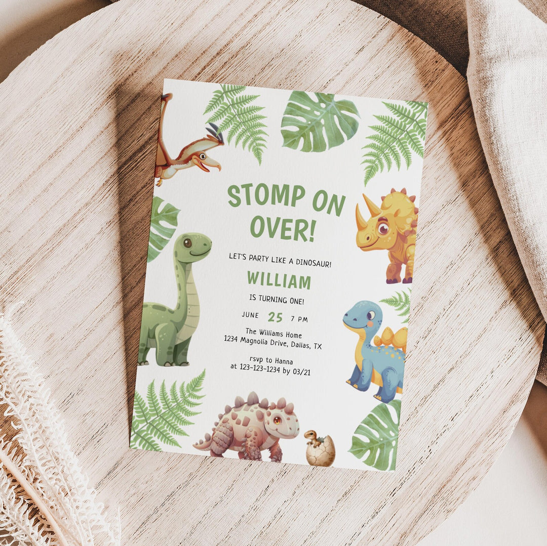 Dinosaur Birthday Invitation