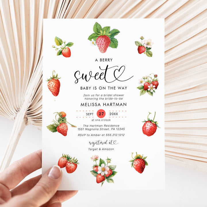 BERRY SWEET Baby Shower Invitation