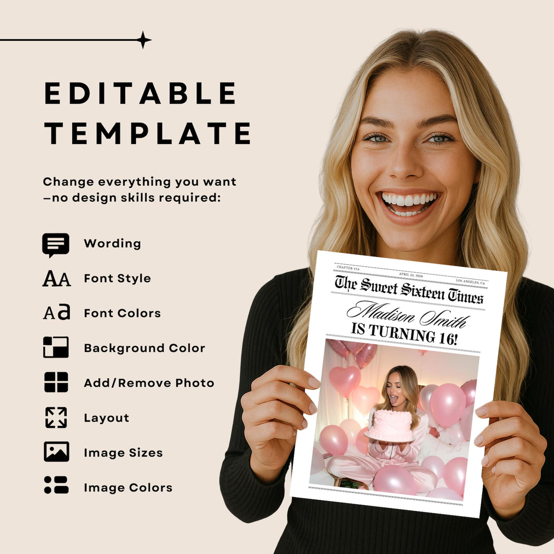 Birthday Newspaper Template