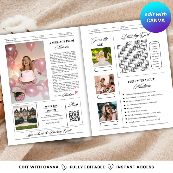 Birthday Newspaper Template